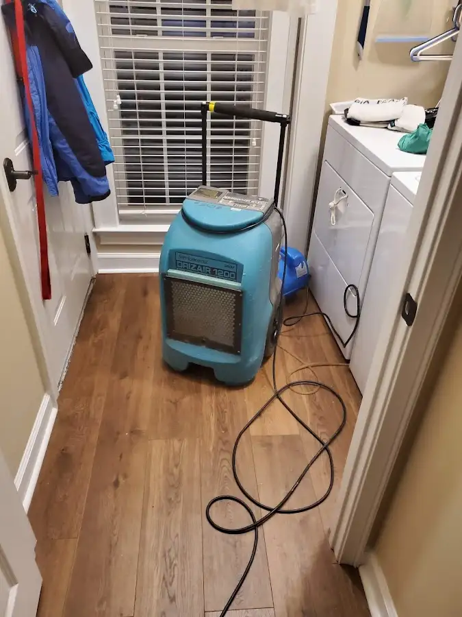 Commercial dehumidifier deployed for Flood Damage Cleanup in Brookville